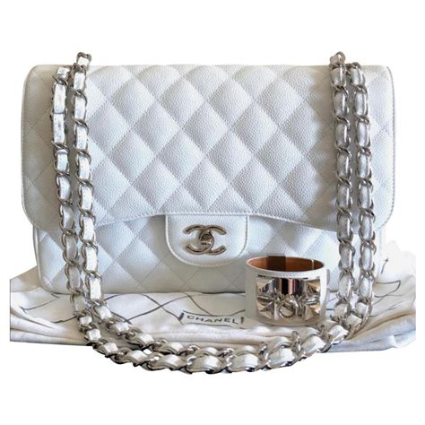 white handbag chanel|Chanel white bag price.